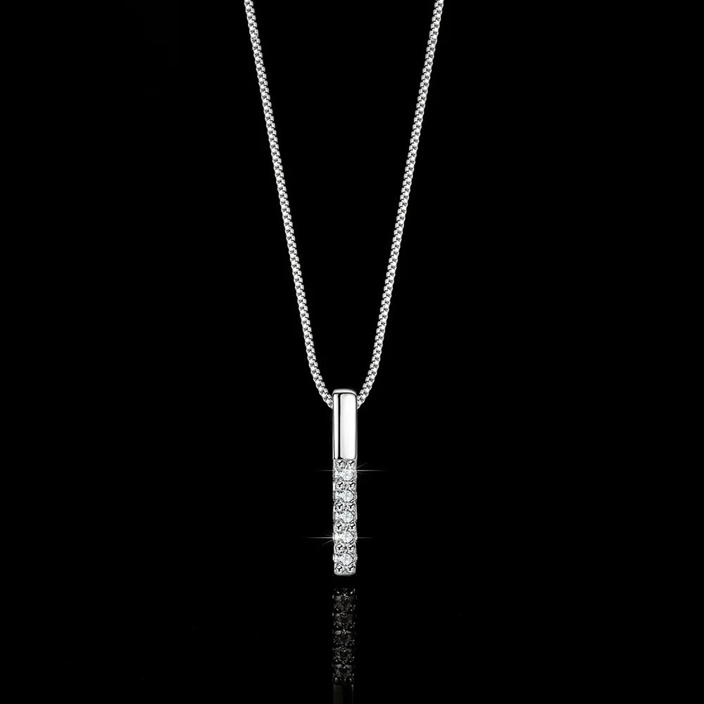 Moissanite Pendant Necklace in Sterling Silver Cbtb CB025 — product view 4