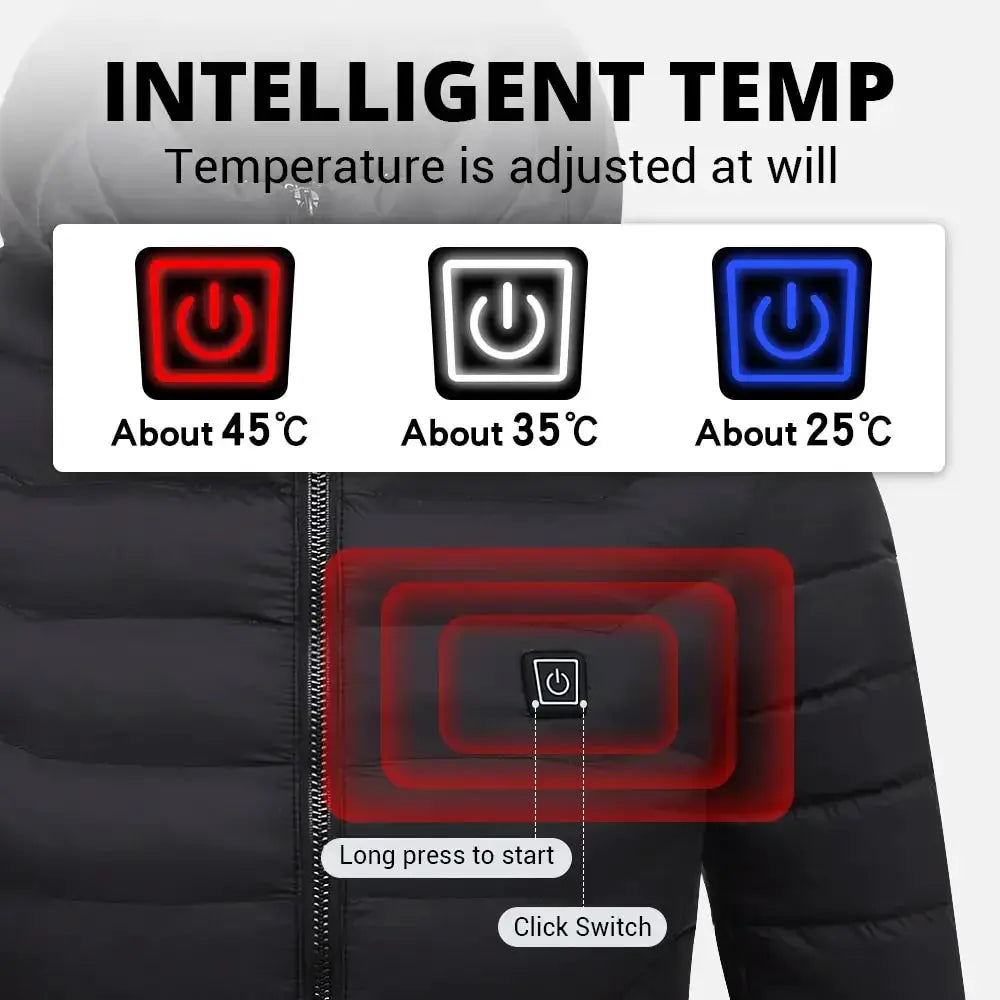21 Areas Heated Jacket For Men Waterproof Heating Coat