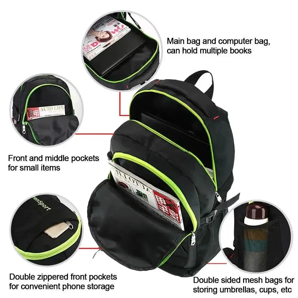 Lightweight Waterproof Oxford Backpack for Travel and School