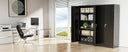72 Inch Black Metal Storage Cabinet With Locking Doors