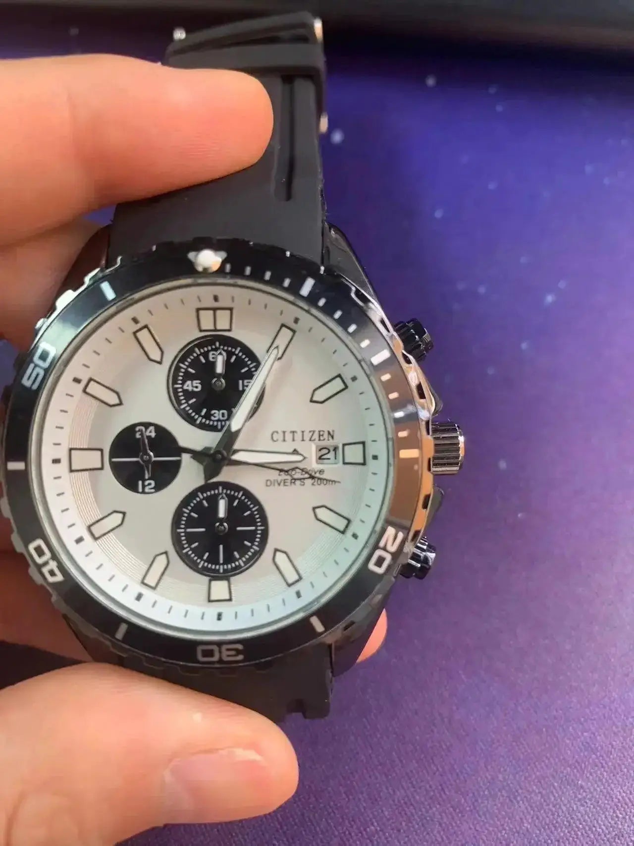 Citizen Luxury Silicone Sport Chronograph Watch For Men