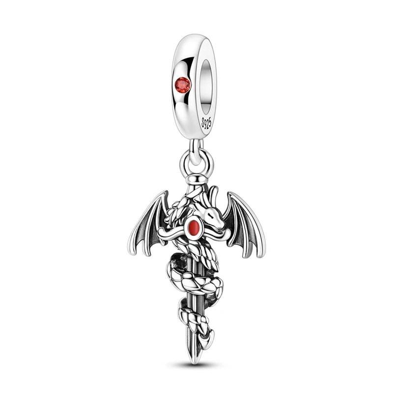 Sterling Silver Fire Dragon T-rex