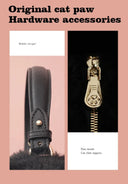 JIAERDI Lolita Plush Cute Cat Bag Women Harajuku Fur Bag