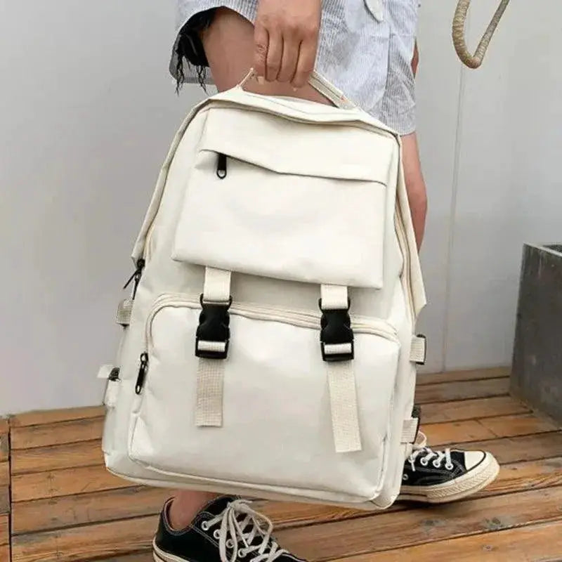 Simple Backpack Large Capacity Travel Bag Unisex High Street
