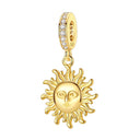 Charm Beads Sterling Silver Golden