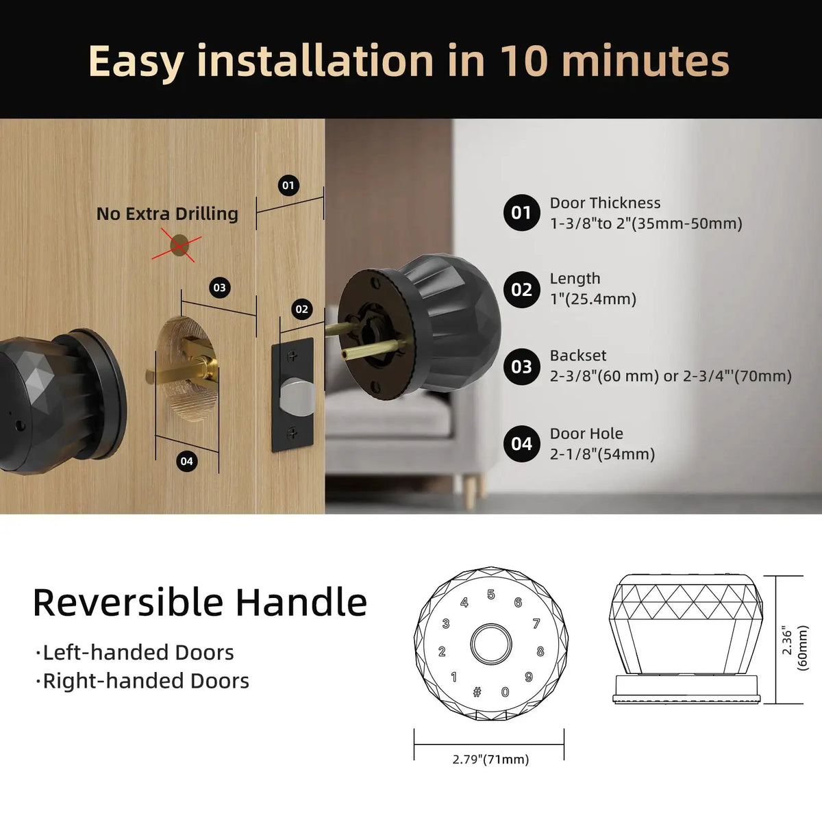 Bluetooth Fingerprint Smart Door Lock — product view 5