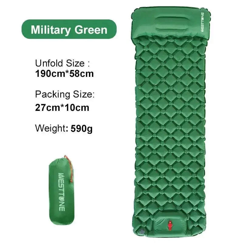 WestTune Camping Inflatable Mattress Ultralight Pad Hiking