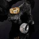 Timeless Moissanite Statement Ring For Men