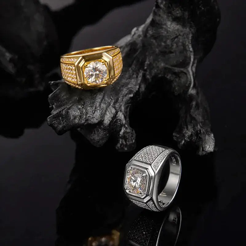 Timeless Moissanite Statement Ring For Men — product image 2