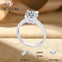 Blue Moissanite Ring in Sterling Silver Ideal