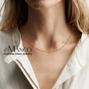 eManco Gold Color Stainless Steel 316 Chain Choker Necklace