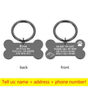 Personalized Pet ID Tag: Stylish Bone Engraved Pendant
