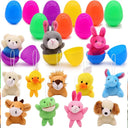 12/24/36pcs Easter Fillable Eggs Colorful Plastic Eggshell Decor