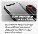 Bike Radar Tail Light for Night Rides