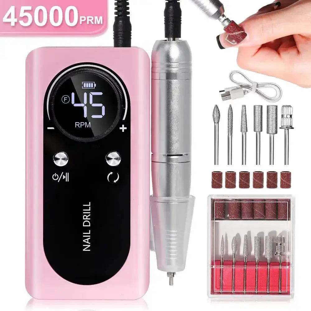 Professional 45000RPM Electric Nail Drill Machine Tool