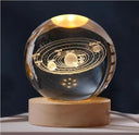 Luminous Crystal Ball LED Night Light Saturn Lamp