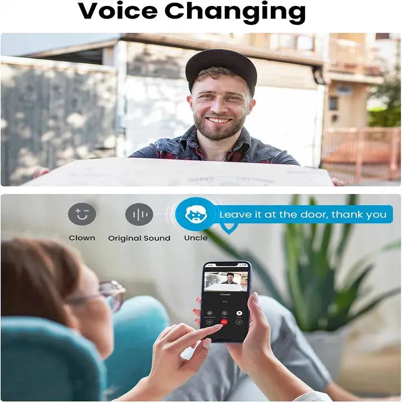 ieGeek Video Doorbell Wireless with Chime 2K HD Doorbell Camera, Smart Home Security Door Bell Voice Message and Changer by stepyours.com