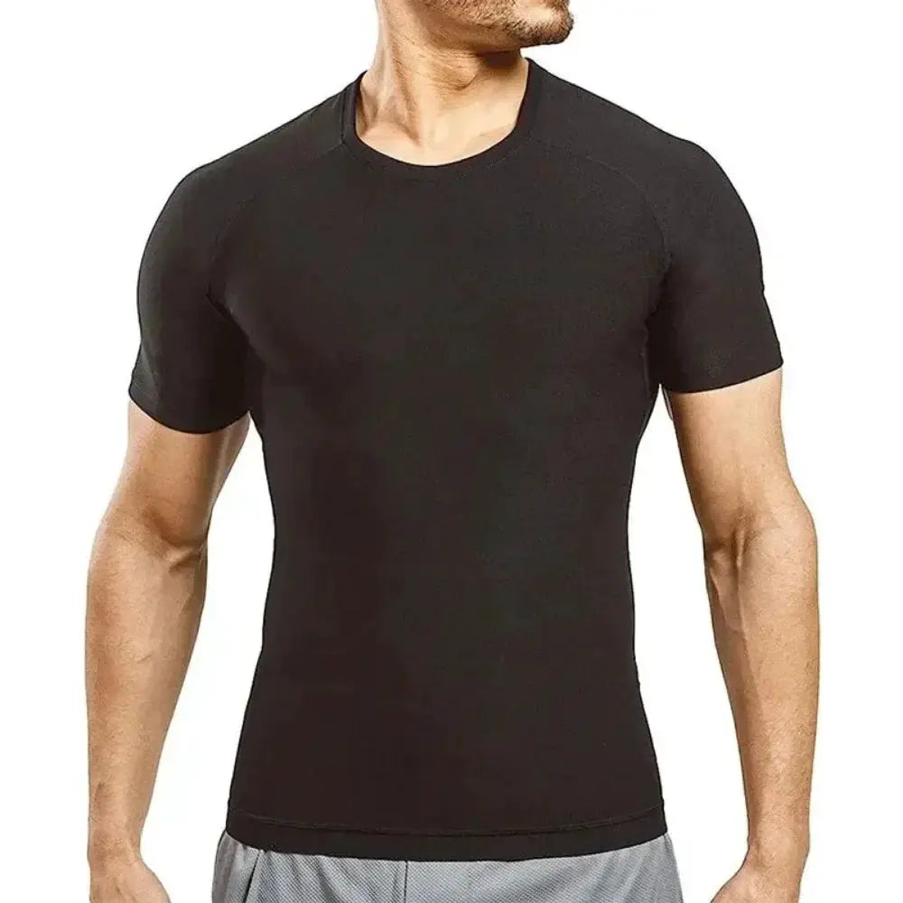 Men's Heat Trapping Sweat Vest and Compression Shirt Set