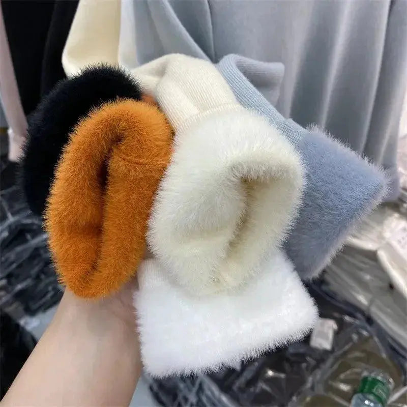 Korean Winter Turtleneck Pullover Cozy Fleece Chic Fashion
