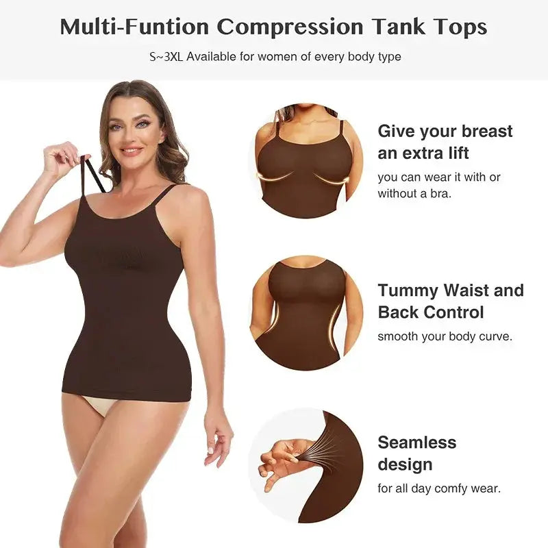 Scoop Neck Slimming Cami Tummy And Waist Control Shapewear
