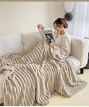 Light Luxury Rabbit Plush Blanket For Office Leisure Use