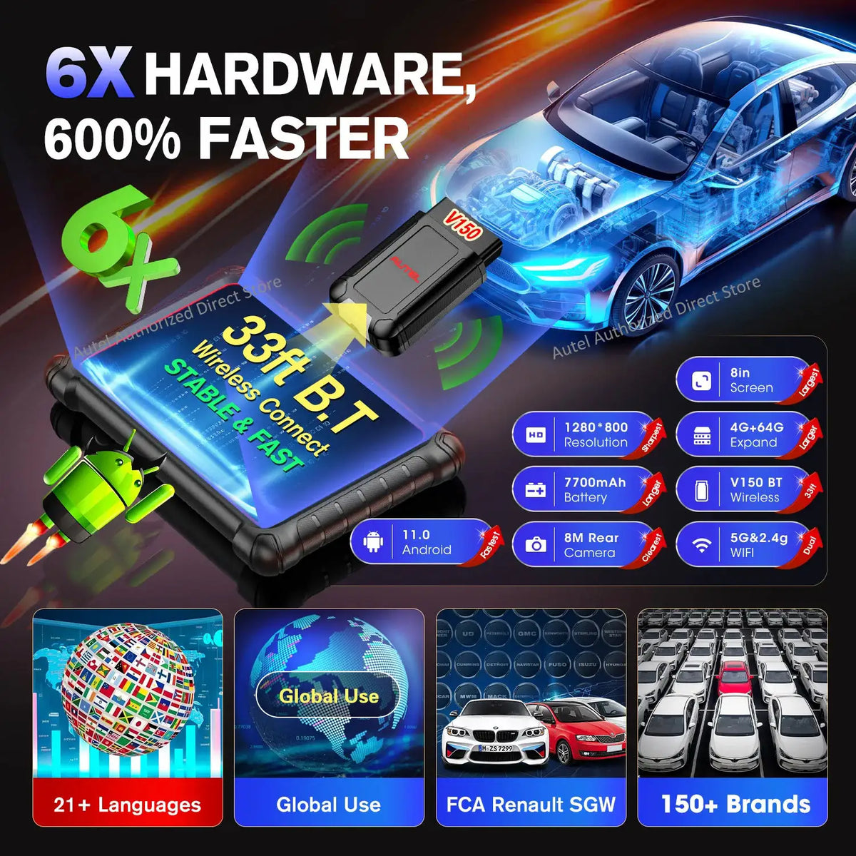 Autel MaxiTPMS MK900TS TPMS Diagnostic Tool Full Systems Wireless OBD2 Scanner, 3000+ Active Tests, CANFD DoIP, Scan VIN/License