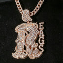 Custom R Letter Pendant Gold Plated