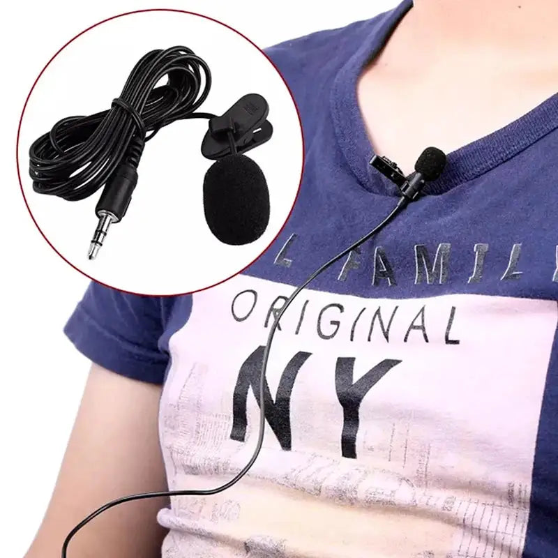 3.5mm Mini Portable Lavalier Microphone For PC Laptop Type C Lapel Clip-on Microphone For Smart Phone USB Professional Micro Mic