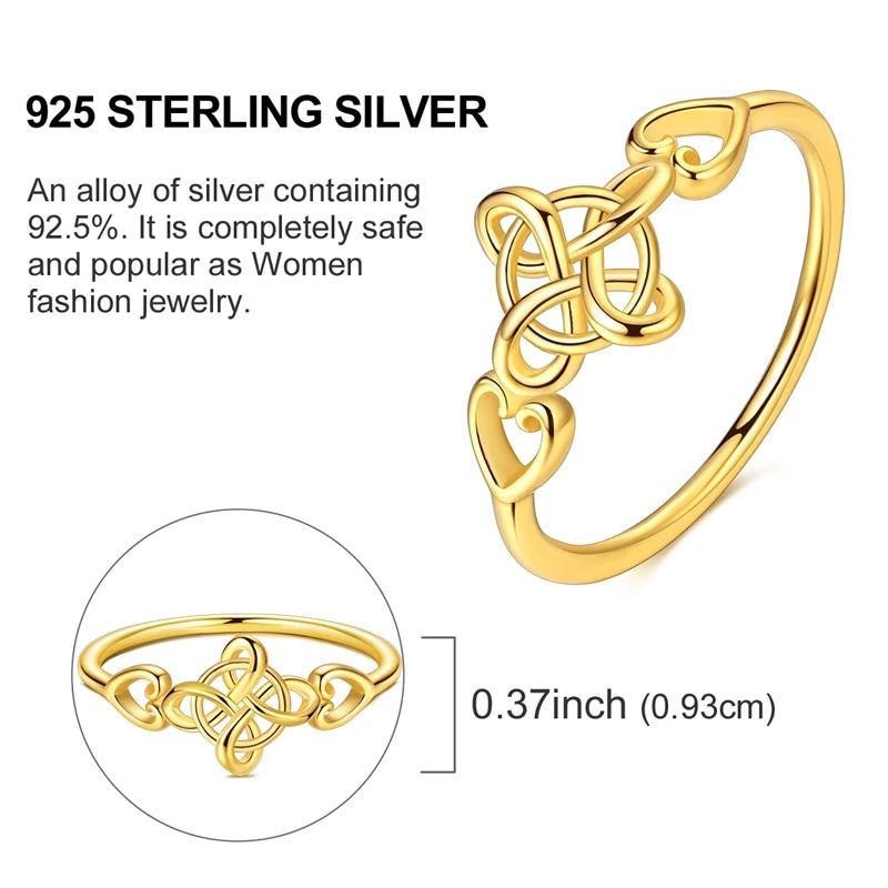 Ring Sterling Silver Sparkling Gold