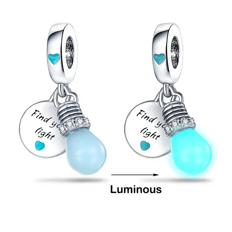 Hot Sale Pandora 925 Owl Charm Blue Zircon And Red Heart