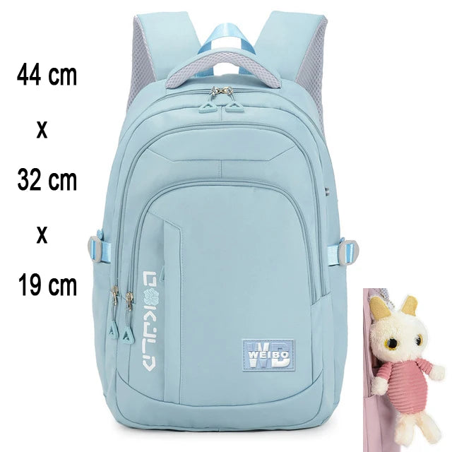 Adjustable Nylon School Carry Backpack