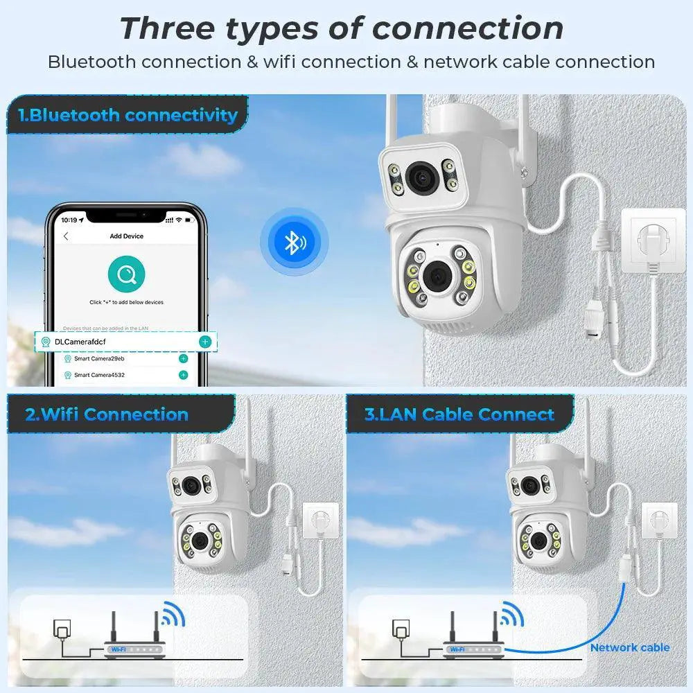 Smart PTZ CCTV Camera With AI Detection Night Vision
