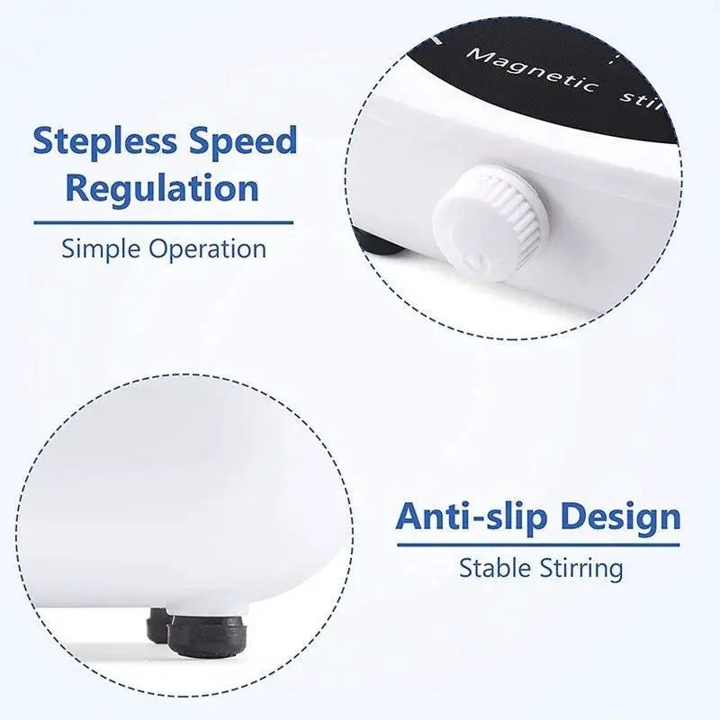 Portable Magnetic Stirrer Mini Lab Stir Mixer 2L 4000RPM