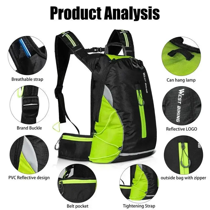 Ultralight 16L Cycling Backpack With Hydration System