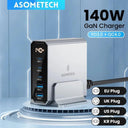 ASOMETECH 140W GaN USB C Charger 5-Port Power Hub Ideal