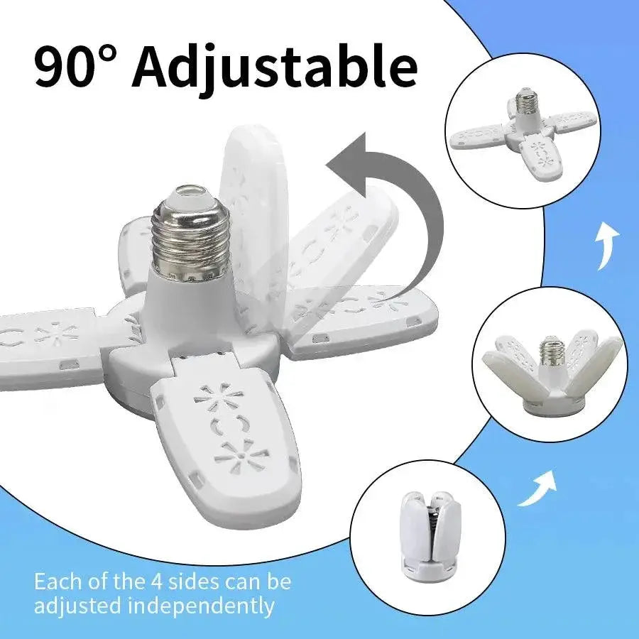 Fan Shape LED Bulb E27 Foldable Ceiling Light Energy Saving