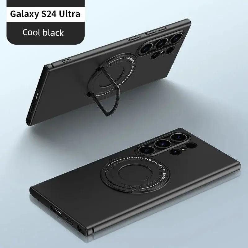 Foldable Ring Magnetic Suction Case For Samsung S24 Ultra