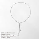 eManco Personalized Snake Chain Adjustable Y Necklace Women's Holiday Gift