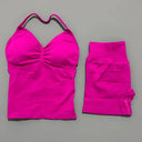 Women Seamless Yoga Set With Tummy Control Shorts