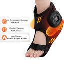 Dual Airbag Foot Ankle Massager 4 Levels Heating 3 Air Compression Kneading Massage Hot Compress Electric Heating Ankle Guard