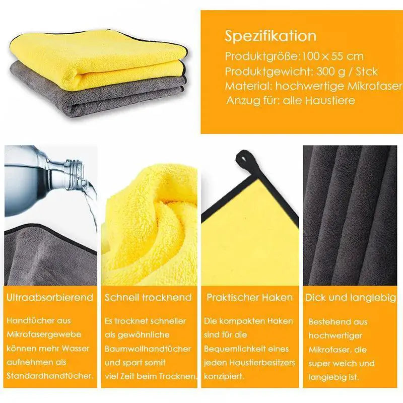 Quick Dry Pet Towels Ultra Absorbent Soft Durable For Pets