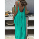 Women Strapless Backless Maxi Dress Sleepwear Loungewear Casual Loose Fit Summer