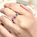 Sparkling Rainbow Moissanite Ring