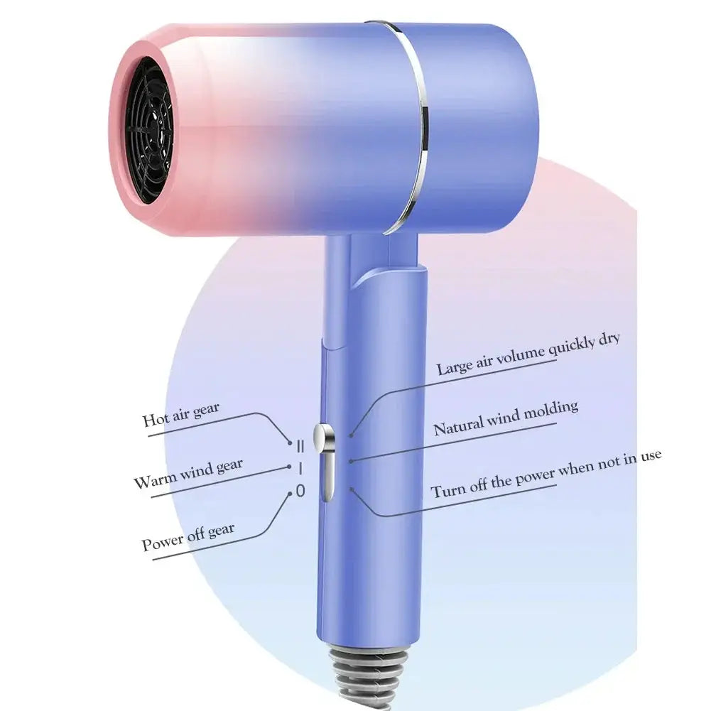 550W Mini Folding Hairdryer With Carrying Bag For Travel