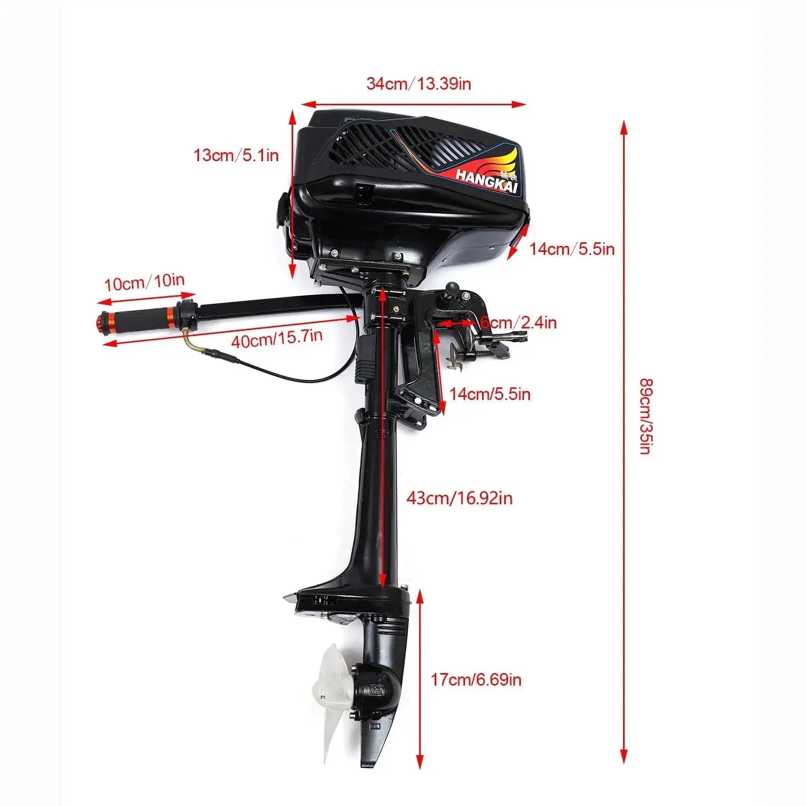 Outboard Motor 3.6HP 2 Stroke CDI For Fishing Boat