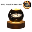 3D USB Moon Lamp: Galaxy Crystal Ball Night Light Decor
