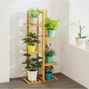 Bamboo 5 / 6 Tier Plant Stand Rack Multiple Flower Pot Holder Shelf Indoor Outdoor