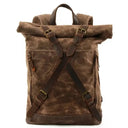 Waxed Canvas Laptop Backpack Waterproof