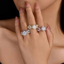 Carat Moissanite Silver Ring