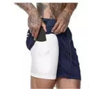 Camo 2-in-1 Quick-Dry Running Shorts for Gym Fitness